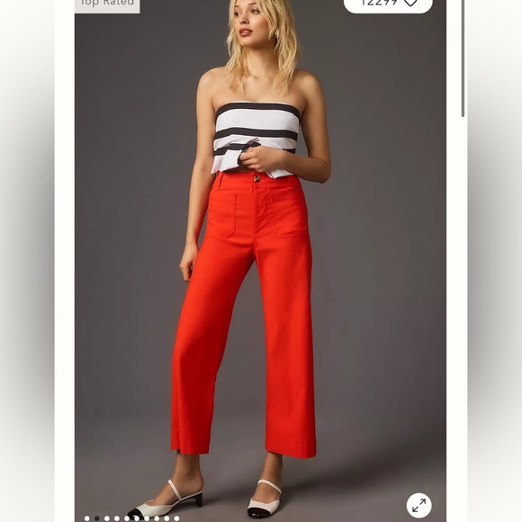 Anthropologie Pants - Anthropologie The Colette Cropped
Wide-Leg Pants by Maeve: Linen Edition 27